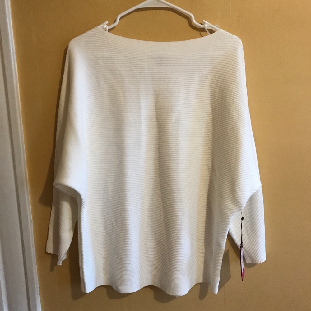 Vince Camuto Ribbed Boat Neck Sweater